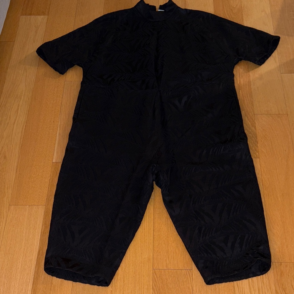 ASOS Charcoal Textured Fabric Oversized Jumpsuit